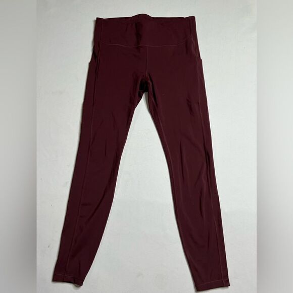 Athleta | Maroon Legging / Yoga Pants wide waistband - Picture 1 of 6